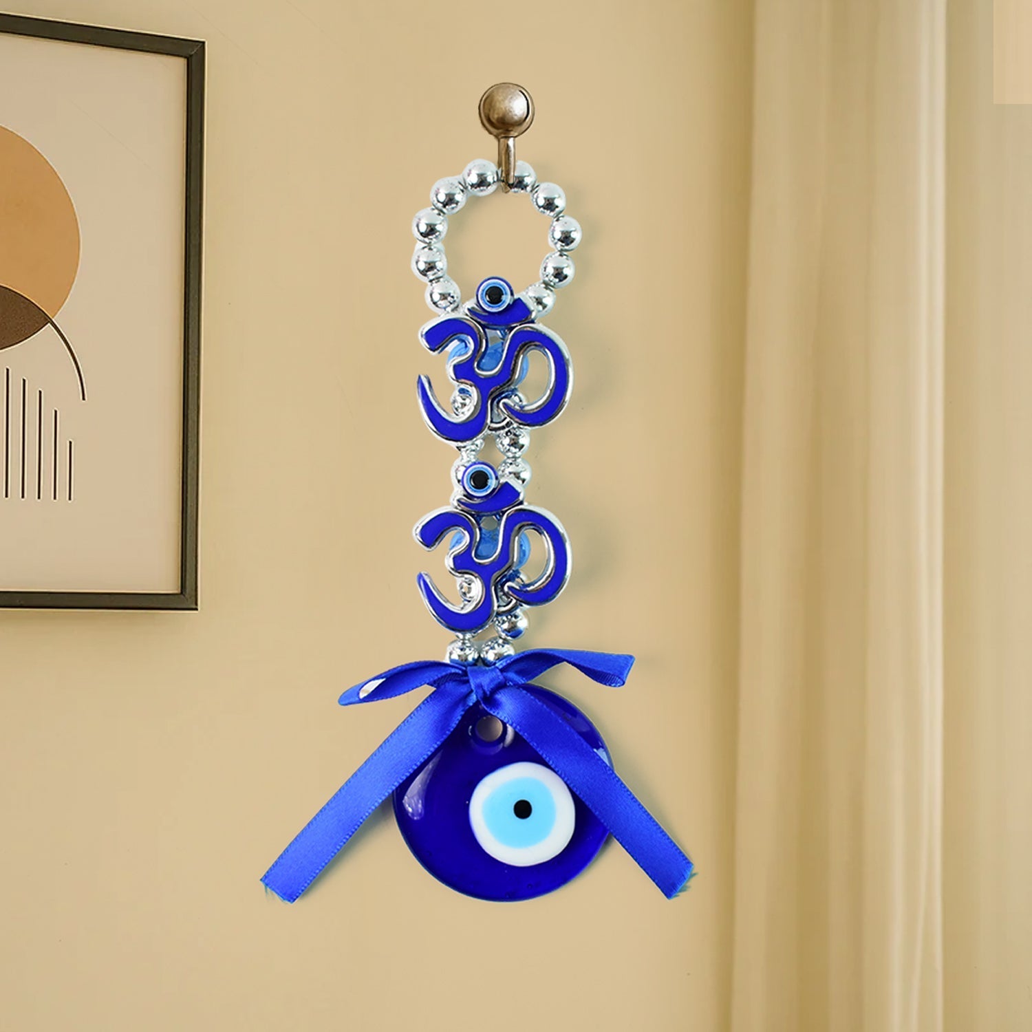 Decorative Double OM Symbol Evil Eye Hanging (1 Pc) Decorative Double OM Symbol Evil Eye Hanging (1 Pc)